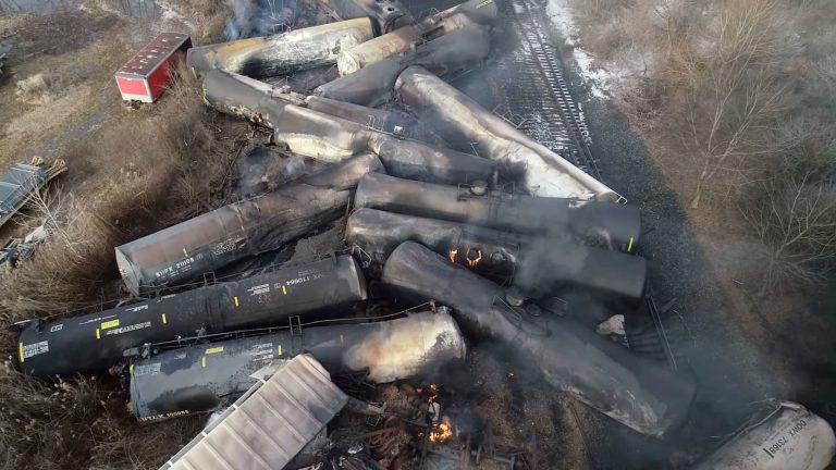 Justice Department sues Norfolk Southern over toxic Ohio derailment