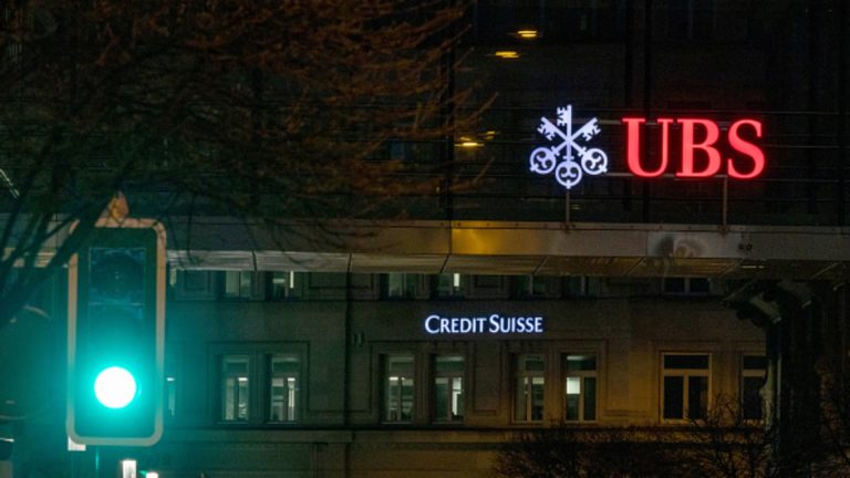 UBS shares tumble after emergency rescue of rival Credit Suisse